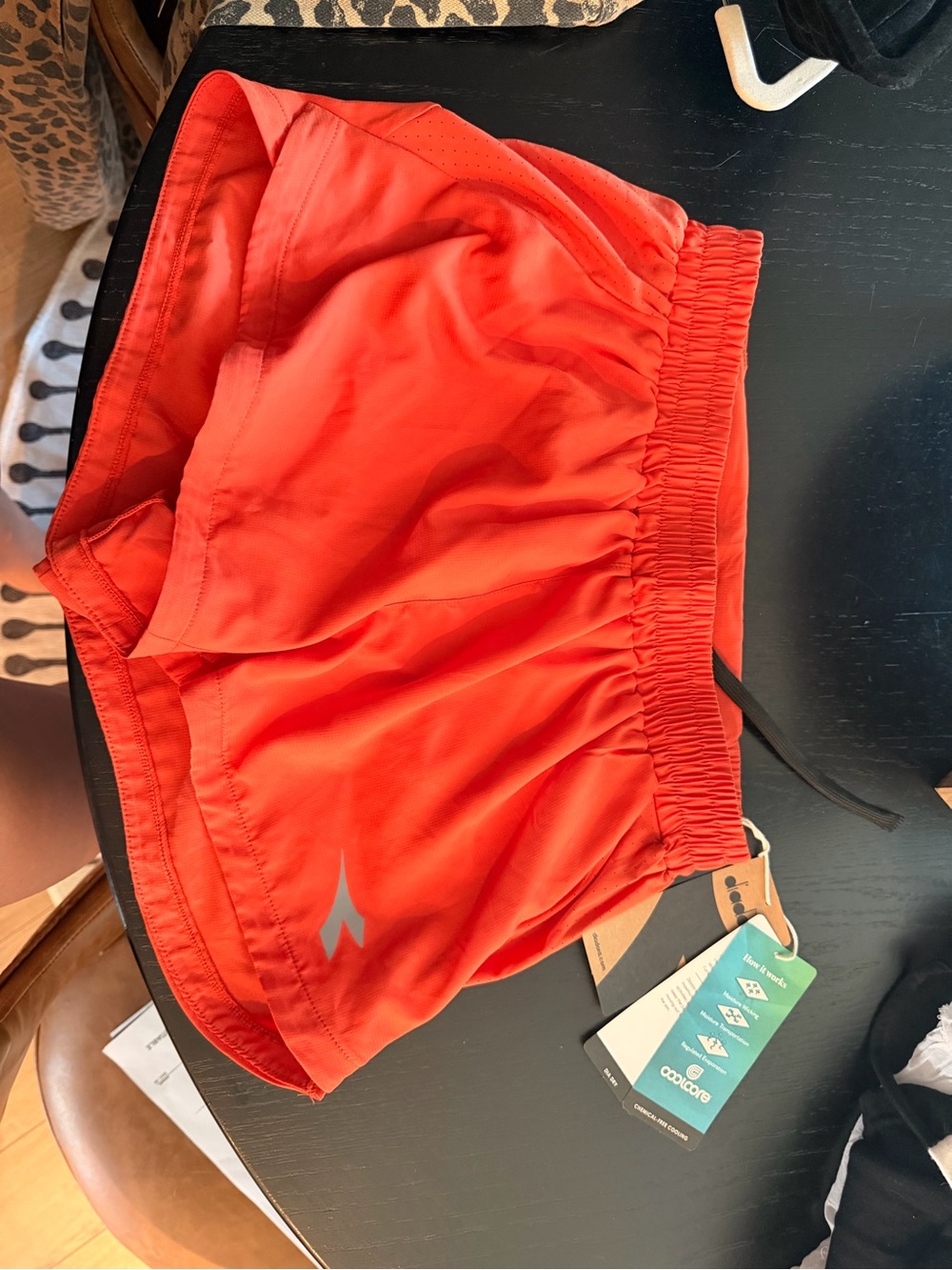 Diadora Bright Red Athletic Running Shorts